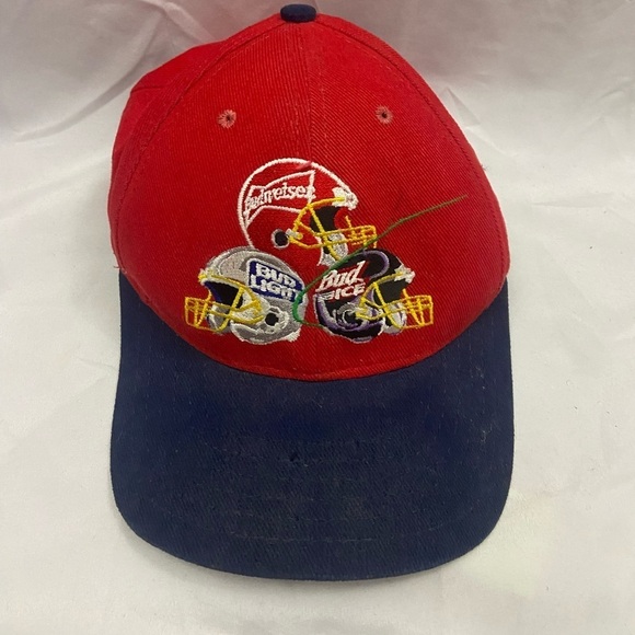 Vintage Bud Light Budweiser Bud Ice Strapback Dad Hat Cap Football 1995 - Picture 8 of 8